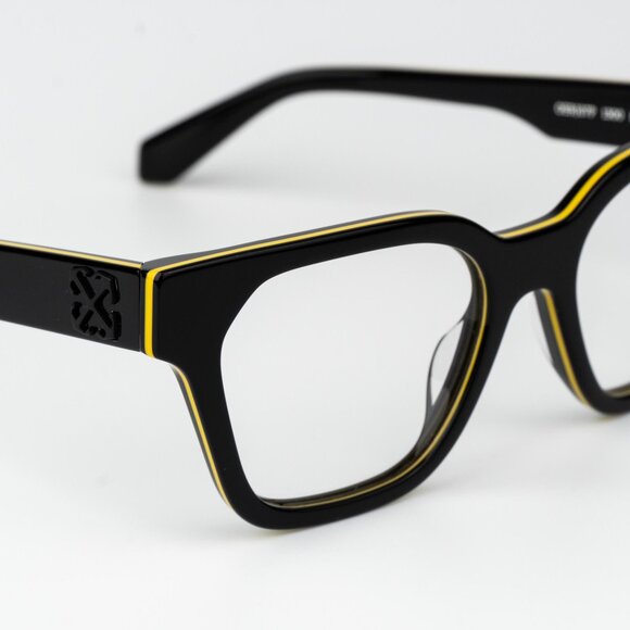 Off-White STYLE 7P Women Eyeglasses Black Yellow Square OERJ07P STYLE 7P 1300 - Picture 5 of 12
